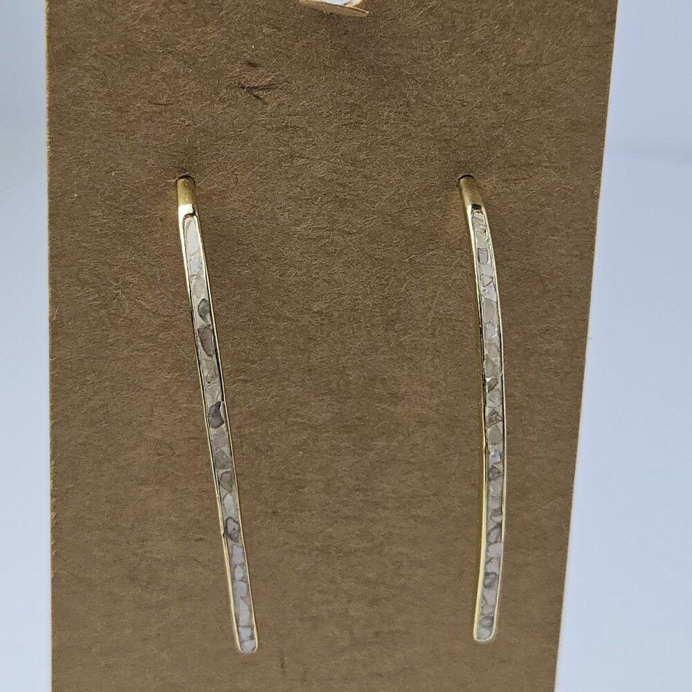 Marked "Joya INDIA" Handcrafted Gold Earrings